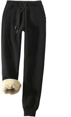 Yeokou Women’s Warm Sherpa Lined Athletic Sweatpants