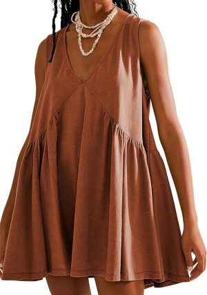 Athlisan Women’s Summer Sleeveless Mini Dress